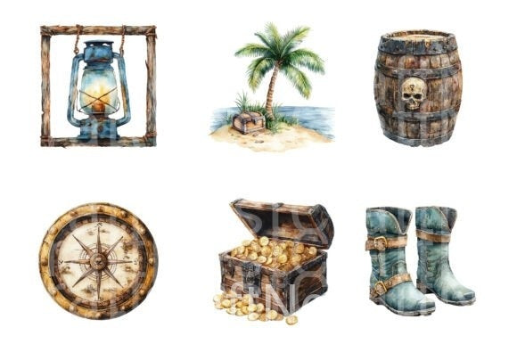 Pirate Clipart Bundle 2 - CraftNest - Digital Crafting and Art