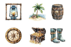 Pirate Clipart Bundle 2 - CraftNest - Digital Crafting and Art