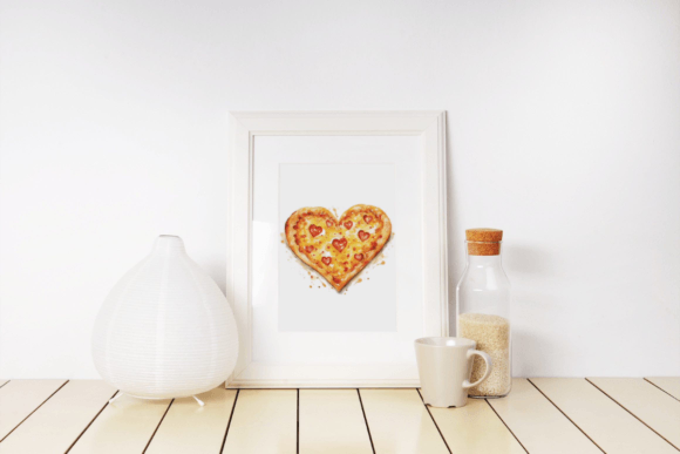 Valentine's Day Pizza Hearts Clipart Bundle