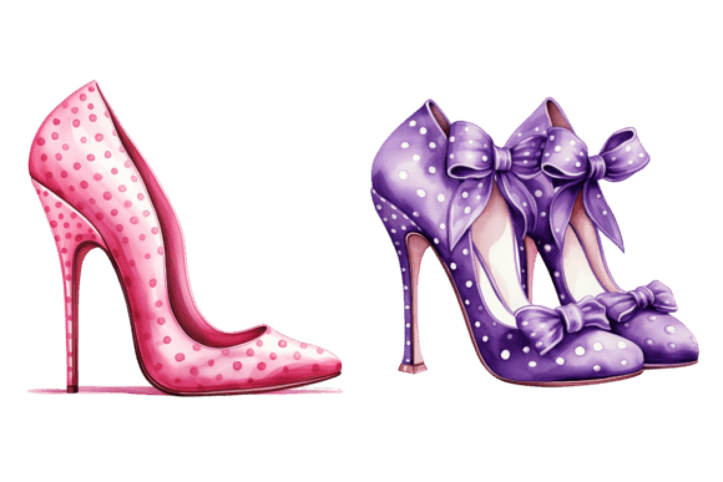 Polka Dot High Heels Clipart Bundle - CraftNest - Digital Crafting and Art