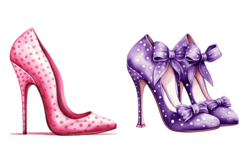 Polka Dot High Heels Clipart Bundle - CraftNest - Digital Crafting and Art