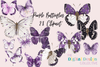 Purple Butterfly Clipart Bundle