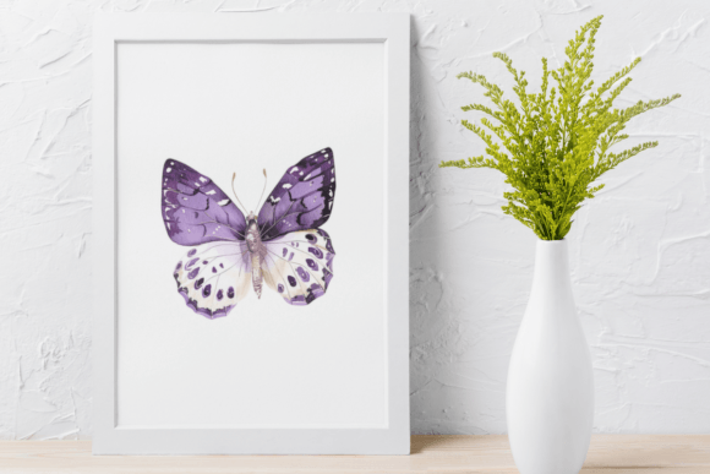 Purple Butterfly Clipart Bundle