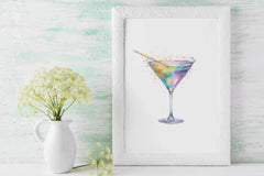 Vibrant Rainbow Martini Clipart Bundle - CraftNest - Digital Crafting and Art