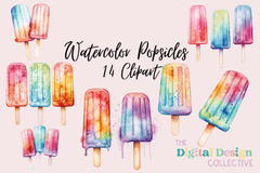 Vibrant Rainbow Popsicle Clipart Bundle - CraftNest - Digital Crafting and Art