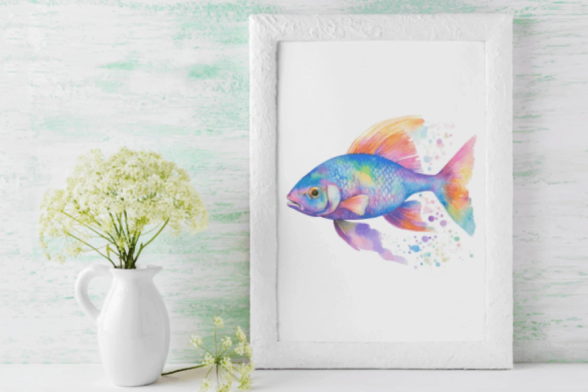 Vibrant Rainbow Fish Illustration Clipart Bundle - CraftNest - Digital Crafting and Art