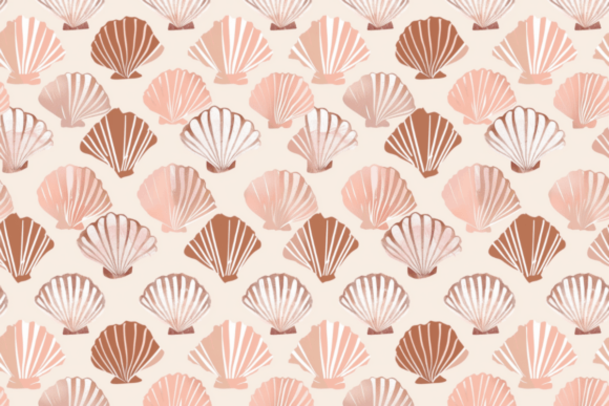 Seamless Seashell Patterns Collection