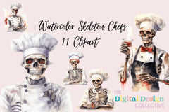 Skeleton Chef Clipart Bundle - CraftNest - Digital Crafting and Art