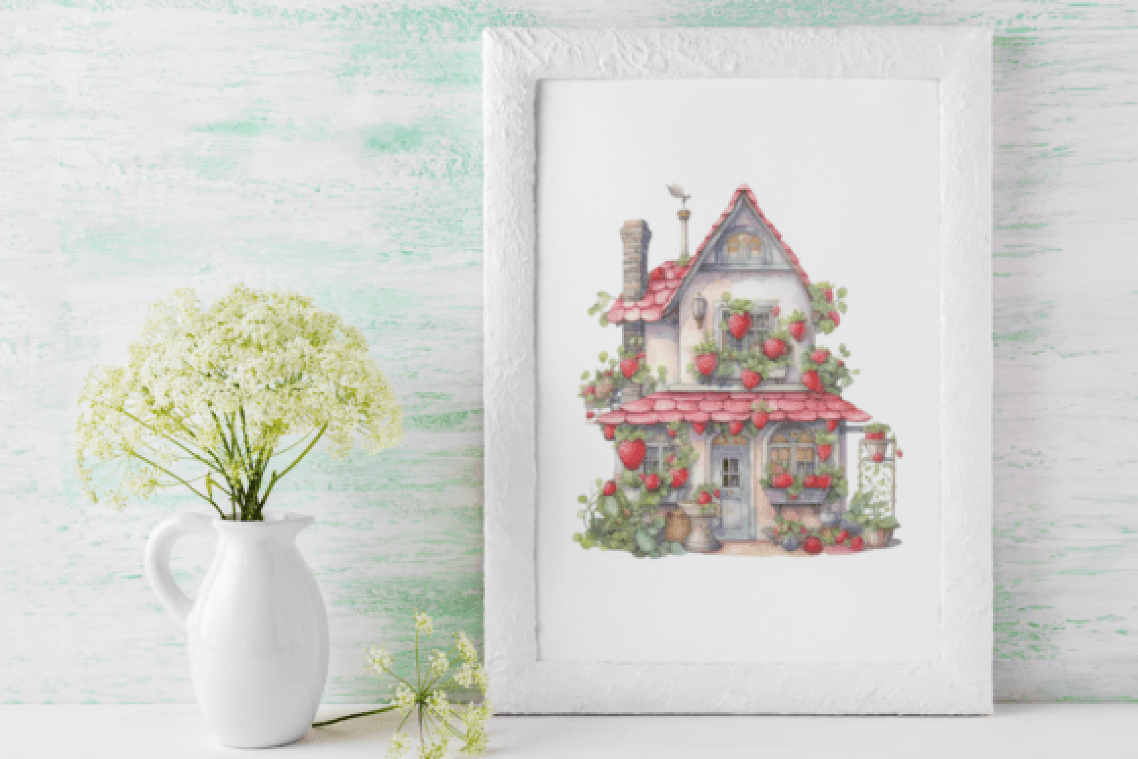 Charming Strawberry Houses Clipart Bundle