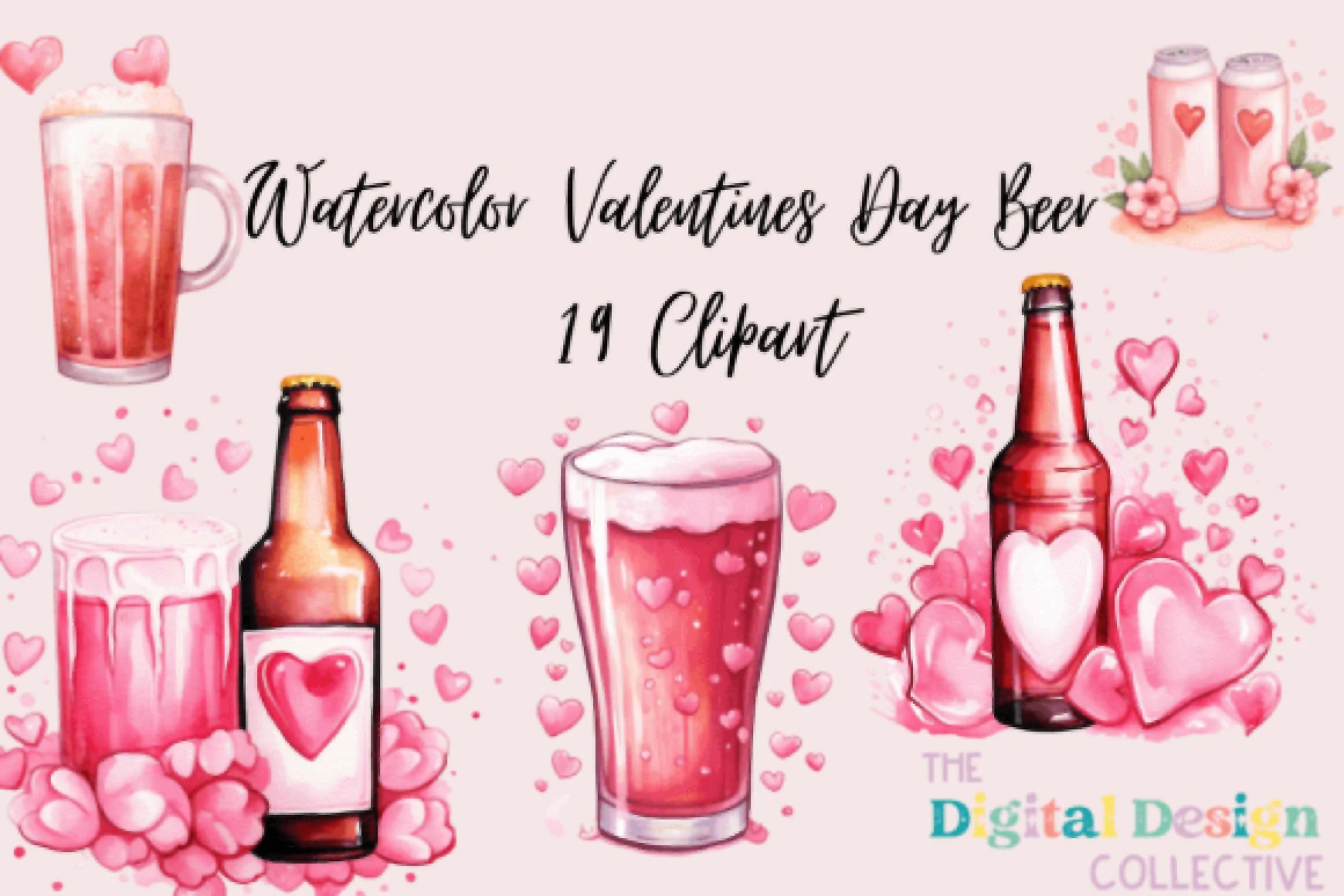 Valentine's Day Beer Clipart Bundle - CraftNest - Digital Crafting and Art