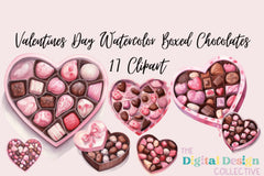 Vintage Valentine's Day Chocolate Clipart Bundle - CraftNest - Digital Crafting and Art