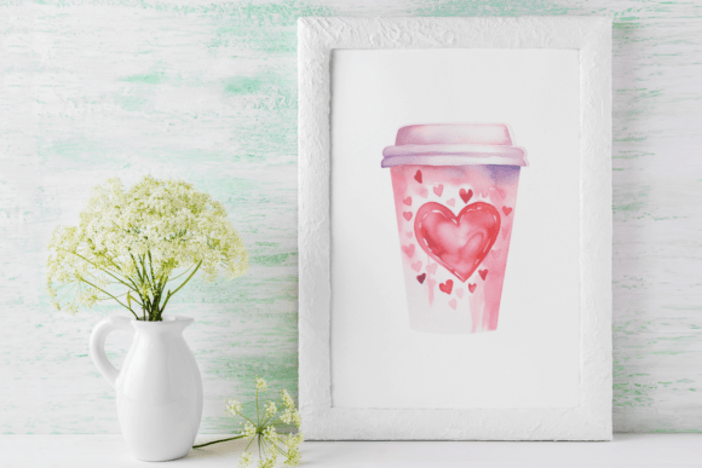 Valentine's Day Coffee Clipart Bundle