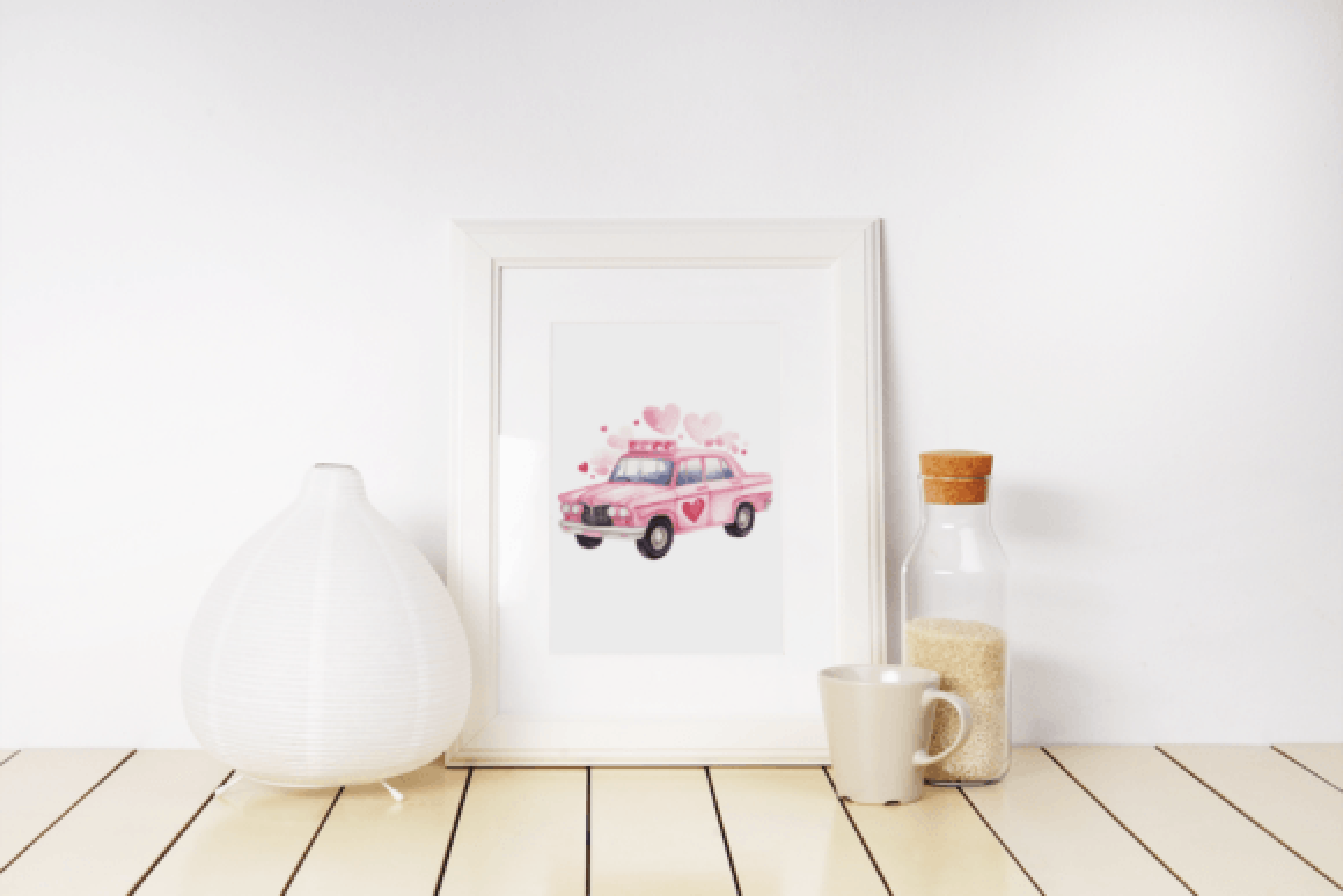 Valentine's Day Police Cars Clipart Bundle