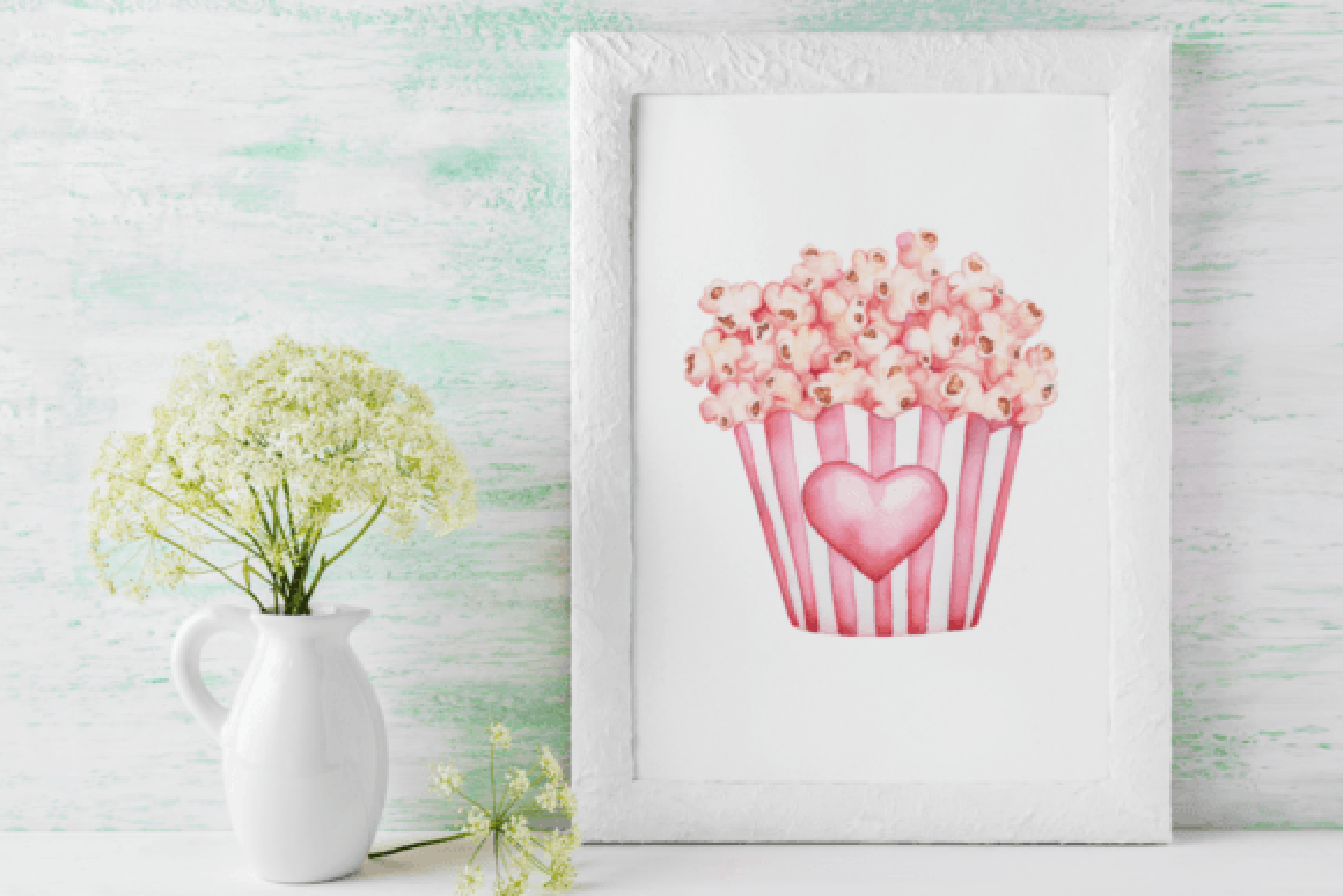 Valentine's Day Popcorn Clipart Bundle