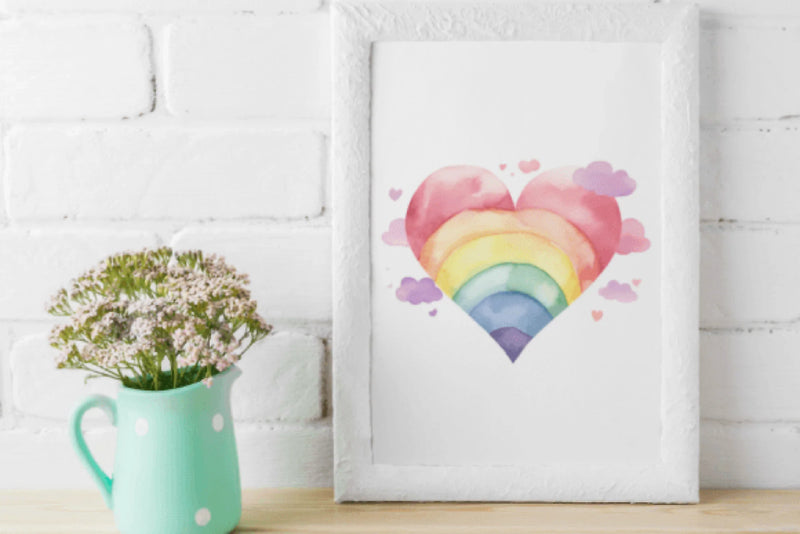 Valentine's Day Rainbow Hearts Clipart Bundle - CraftNest - Digital Crafting and Art