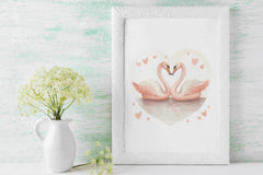 Valentine's Day Swans Clipart Bundle - CraftNest - Digital Crafting and Art