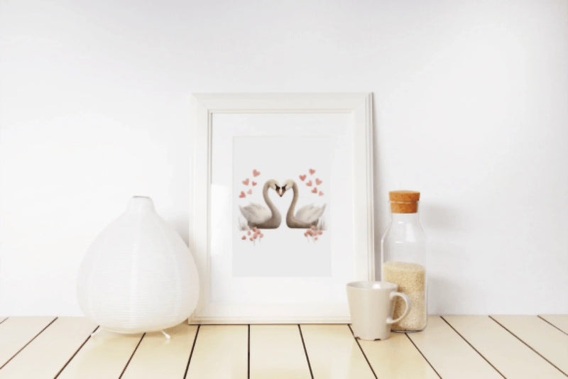 Romantic Vintage Valentine's Day Swans Clipart Bundle - CraftNest - Digital Crafting and Art