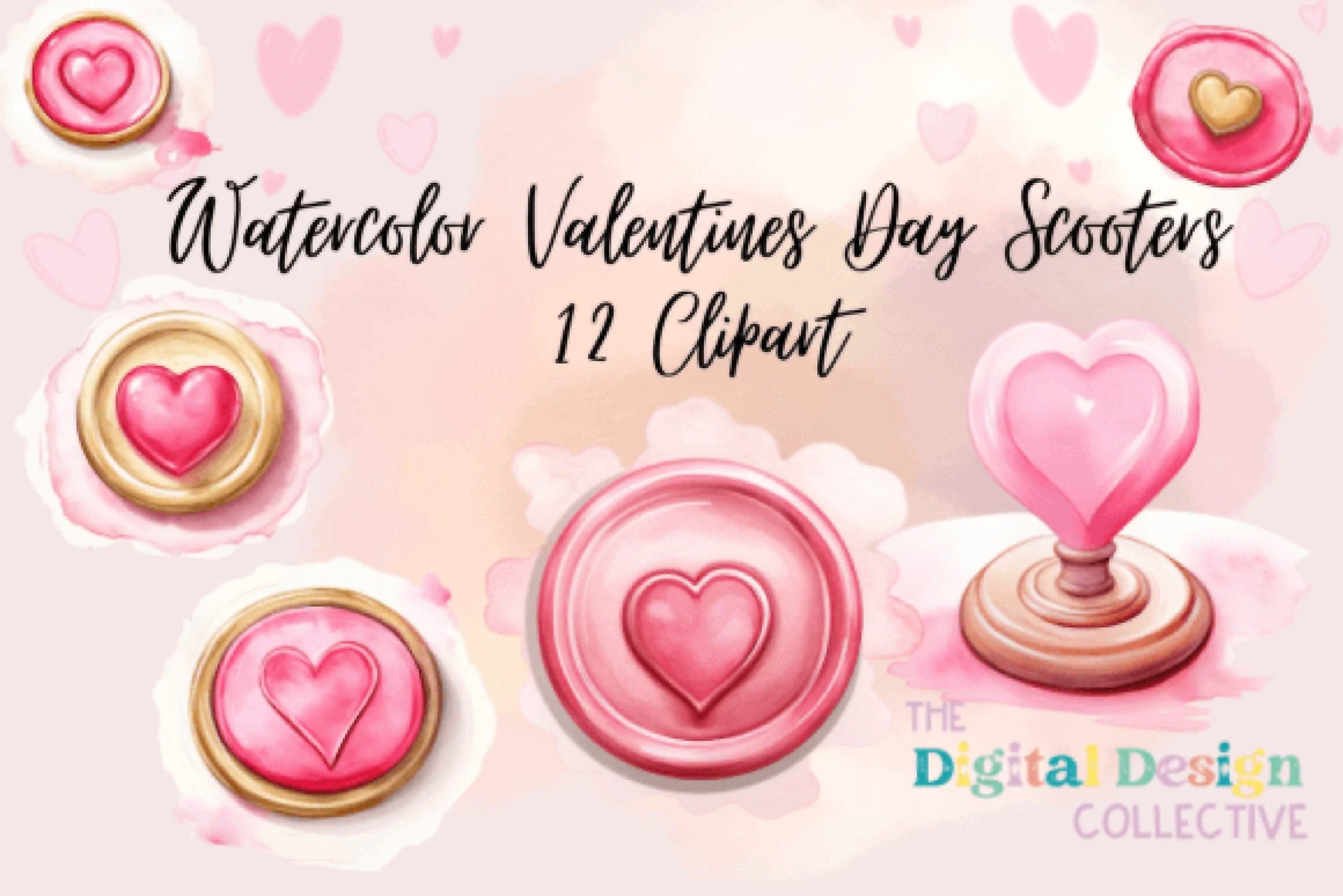 Elegant Valentine's Day Wax Seals Clipart Bundle - CraftNest - Digital Crafting and Art