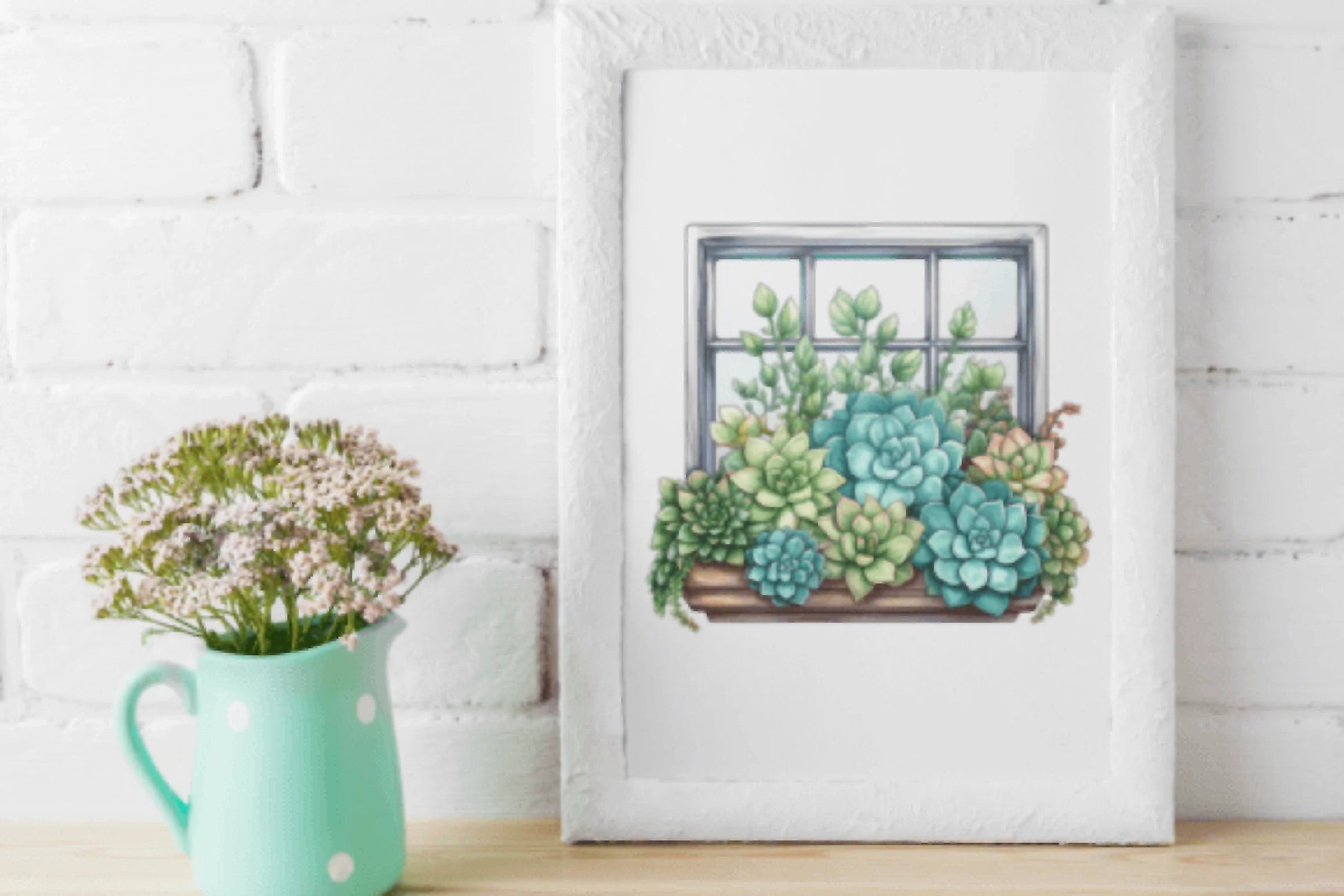 Vintage Floral Wooden Windows Clipart Bundle - CraftNest - Digital Crafting and Art