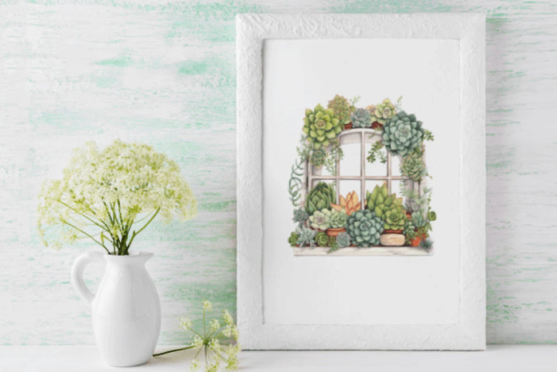 Vintage Floral Wooden Windows Clipart Bundle - CraftNest - Digital Crafting and Art