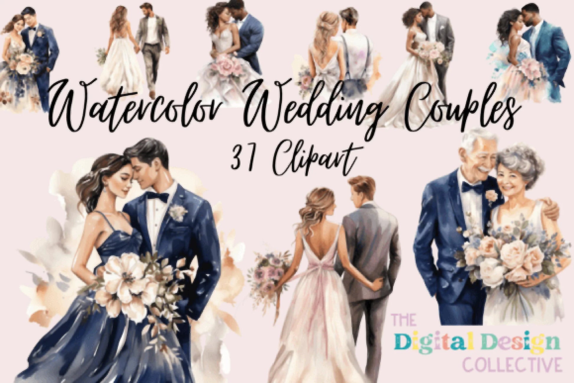Stunning Wedding Couples Clipart Bundle - CraftNest - Digital Crafting and Art