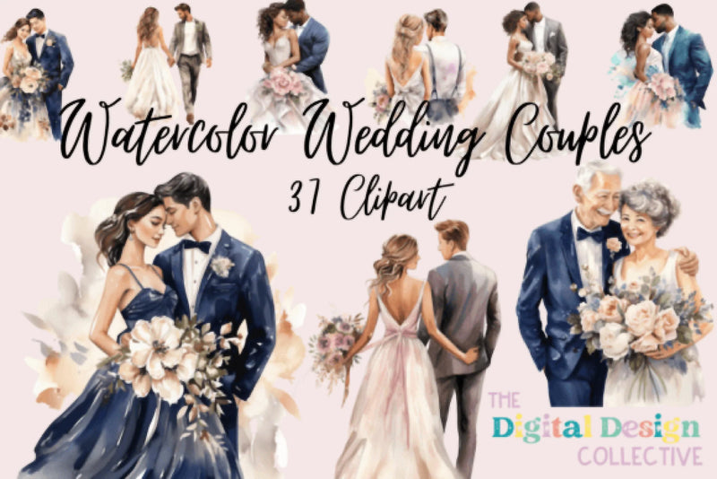 Stunning Wedding Couples Clipart Bundle - CraftNest - Digital Crafting and Art
