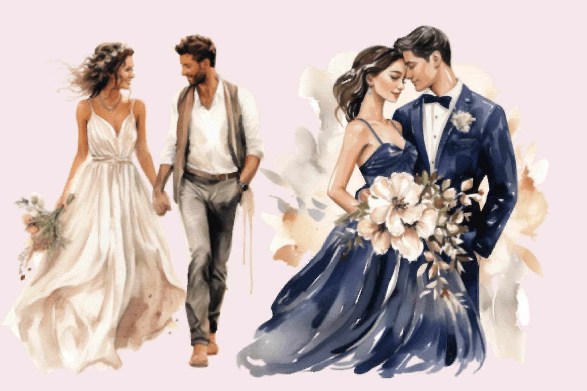 Stunning Wedding Couples Clipart Bundle - CraftNest - Digital Crafting and Art