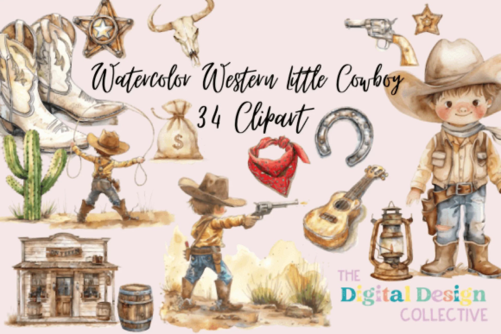 Western Boy Clipart Bundle - CraftNest - Digital Crafting and Art