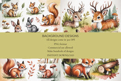 Watercolor Animals Junk Journal Papers - CraftNest - Digital Crafting and Art
