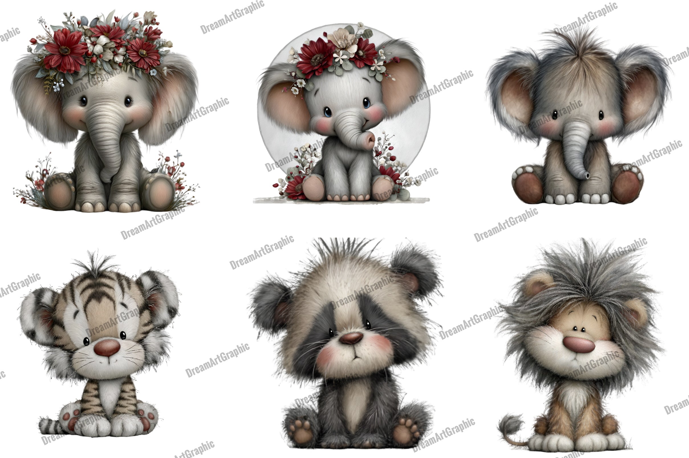 Adorable Baby Animal Clipart Bundle