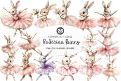 Ballerina Bunny Clipart Bundle 2 - CraftNest - Digital Crafting and Art
