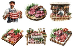 Butcher Clipart Bundle - CraftNest - Digital Crafting and Art