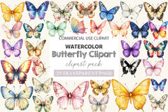 Butterfly Clipart Bundle 26 - CraftNest - Digital Crafting and Art