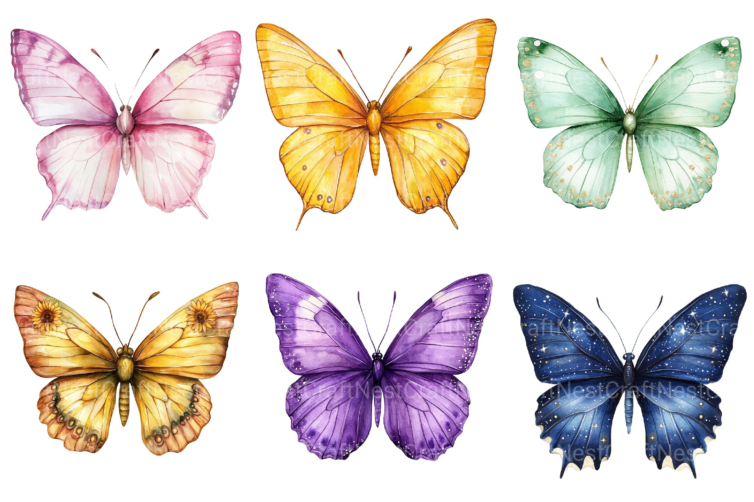 Butterfly Clipart Bundle 26 - CraftNest - Digital Crafting and Art