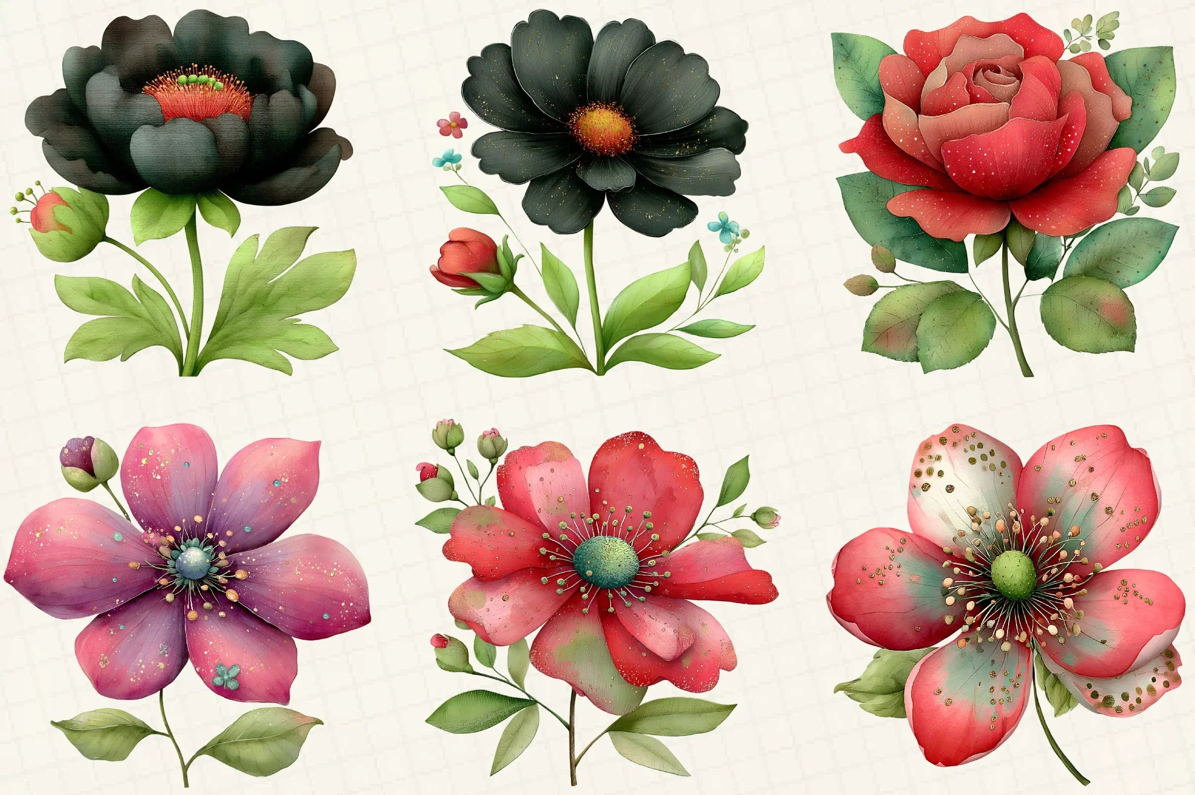 Flowers Clipart Bundle - CraftNest - Digital Crafting and Art