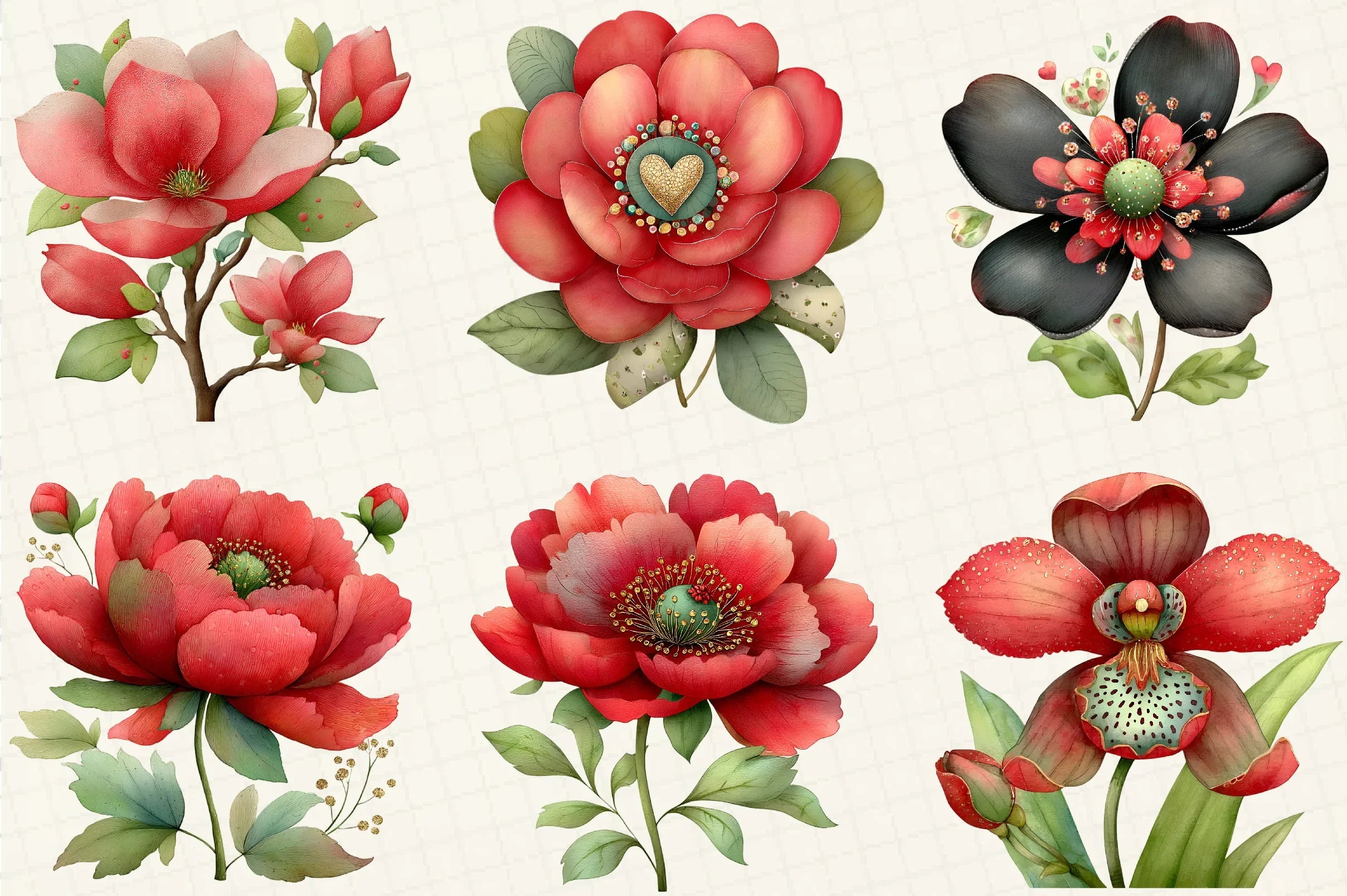 Flowers Clipart Bundle - CraftNest - Digital Crafting and Art