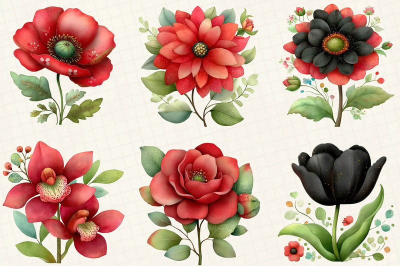 Flowers Clipart Bundle - CraftNest - Digital Crafting and Art