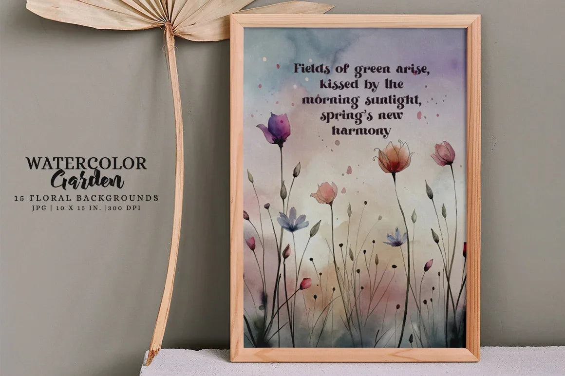 Watercolor Garden - Floral - CraftNest - Digital Crafting and Art