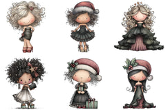 Glam Christmas Girl Clipart Bundle - CraftNest - Digital Crafting and Art