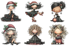 Glam Christmas Girl Clipart Bundle - CraftNest - Digital Crafting and Art
