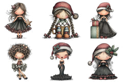 Glam Christmas Girl Clipart Bundle - CraftNest - Digital Crafting and Art