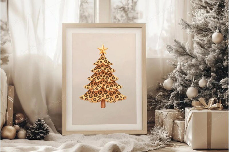 Leopard Print Christmas Tree Clipart Bundle - CraftNest - Digital Crafting and Art