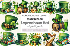 Leprechaun Hat Clipart Bundle - CraftNest - Digital Crafting and Art