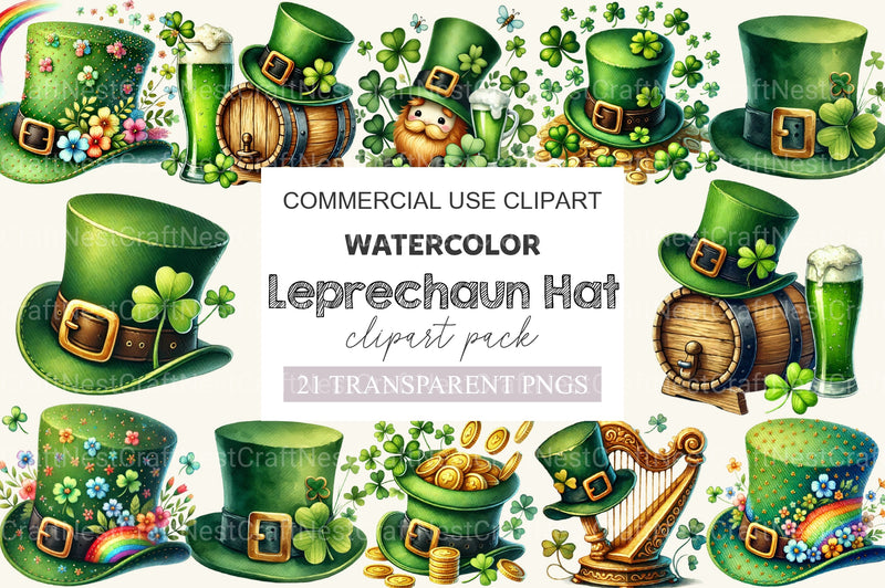 Leprechaun Hat Clipart Bundle - CraftNest - Digital Crafting and Art