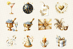New Year Clipart Bundle - CraftNest - Digital Crafting and Art