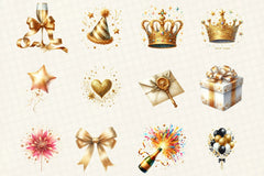 New Year Clipart Bundle - CraftNest - Digital Crafting and Art