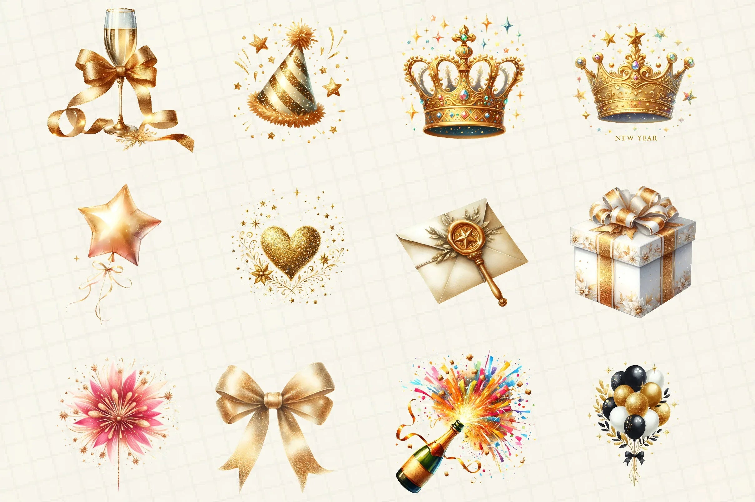 New Year Clipart Bundle - CraftNest - Digital Crafting and Art