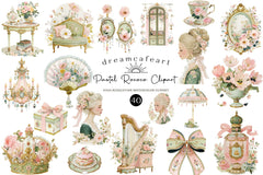 Pastel Rococo Clipart Bundle Set - CraftNest - Digital Crafting and Art