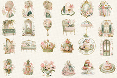 Pastel Rococo Clipart Bundle Set - CraftNest - Digital Crafting and Art