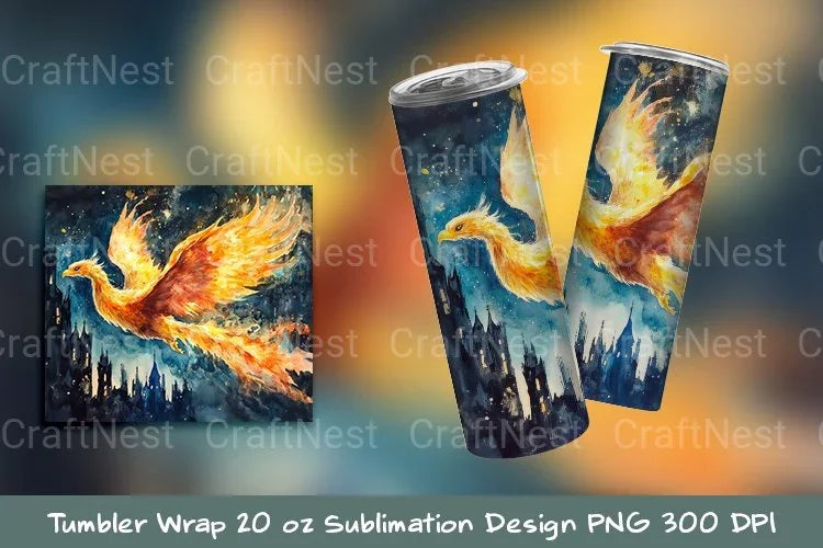 Phoenix Tumbler Wrap - CraftNest - Digital Crafting and Art